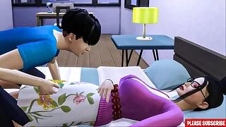 Stepson Fucks Korean stepmom | asian step-mom shares even Steven up to bed with her step-son in the hotel room